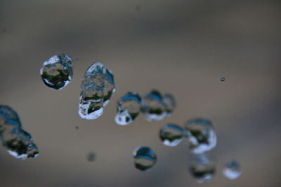 Close-up of bubbles in water