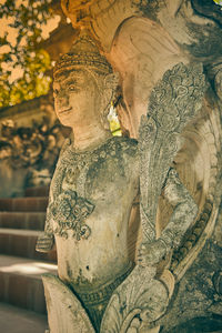 Close-up of angel statue