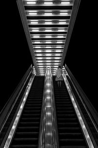 Low angle view of escalator