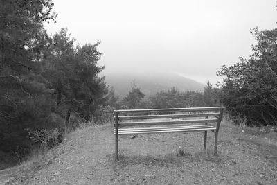 View of empty wooden post