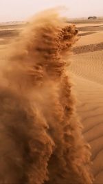 Scenic view of desert during sunset