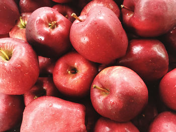 Full frame shot of apples in market