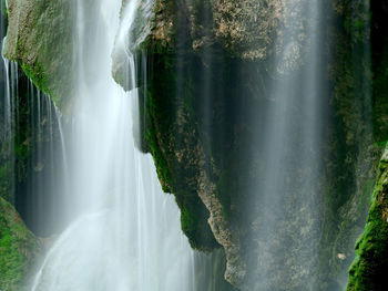 Scenic view of waterfall