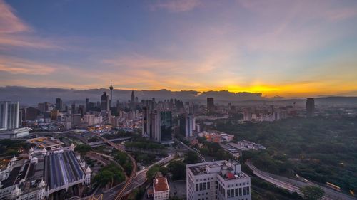 Cityscape at sunset