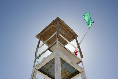 Low angle view of built structure against blue sky