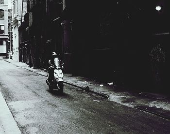 Woman walking in city