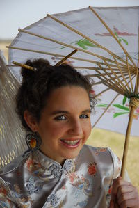 Portrait of young woman smiling