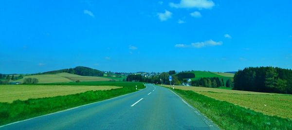 Country road along landscape