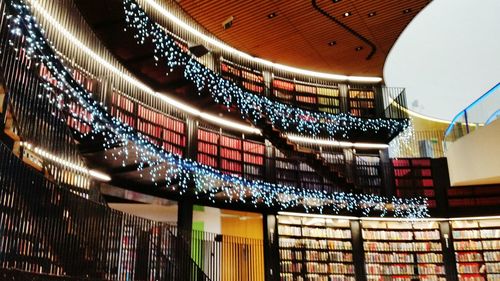 Low angle view of hanging lights