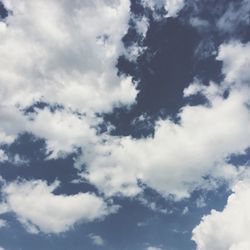 Low angle view of cloudy sky