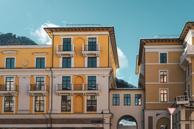 Low angle view of building against sky