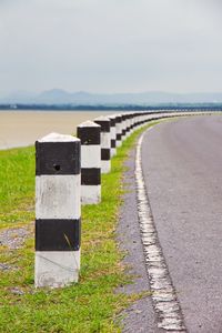 Bollards by road