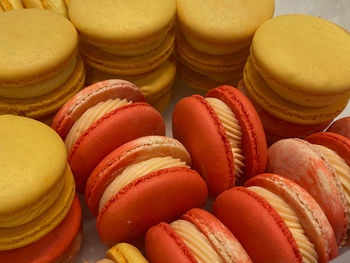 Full frame shot of multi colored macarons