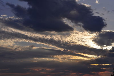 Low angle view of cloudy sky