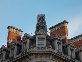 Low angle view of old building against sky