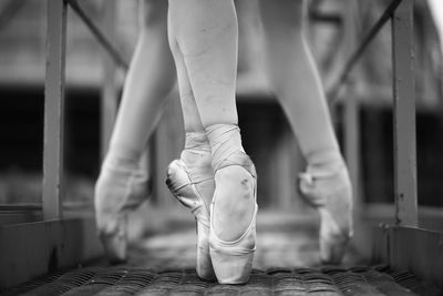 Low section of ballet dancers