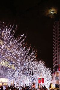 Illuminated city at night