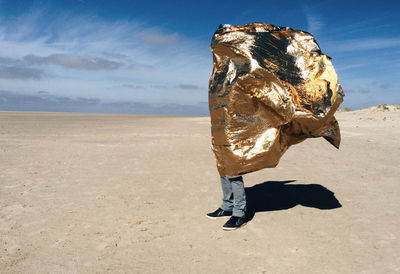 Low section of man on beach