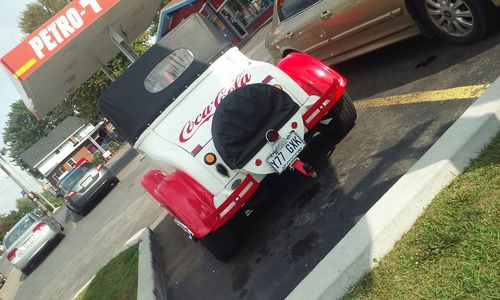 Car parked on road