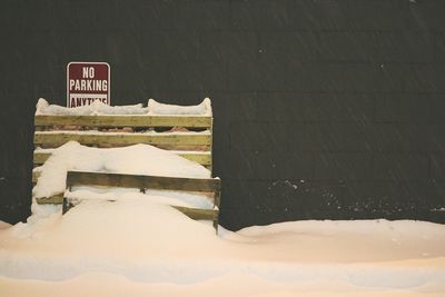 Text on snow