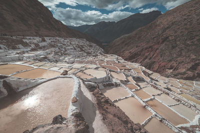 Panoramic view of mountains against sky