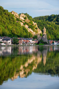 View of picturesque dinant city. belgium