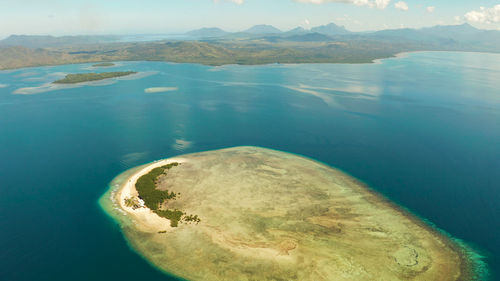 High angle view of sea