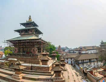 View of temple building against sky