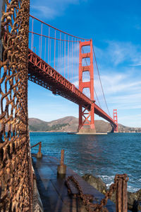 View of suspension bridge