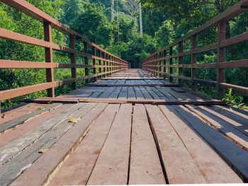 Bridge over the river on the way to haew narok waterfall in khao yai national park.