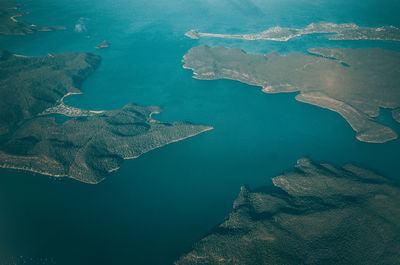 High angle view of sea shore