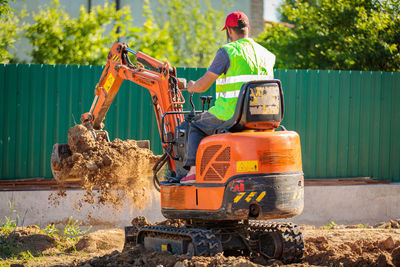 Man working at farm