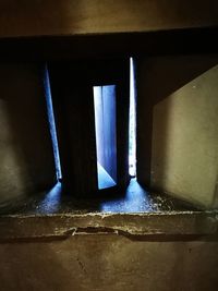 Close-up of illuminated steps