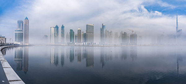 Reflection of clouds in water