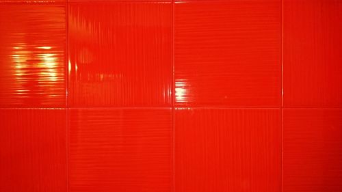 Full frame shot of red tiled floor