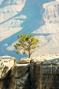 Scenic view of rocky mountains