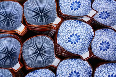 Full frame shot of patterned for sale in market