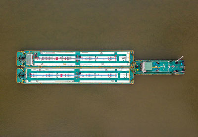 Aerial view of  a ship