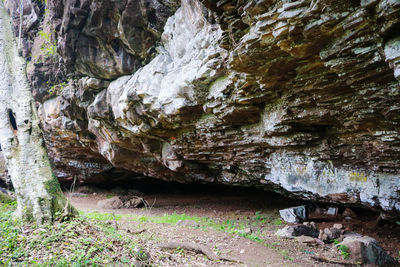 Rock formation in cave