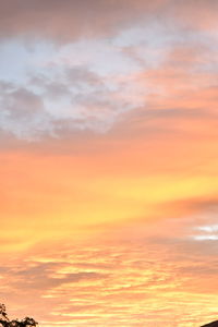 Low angle view of sky at sunset