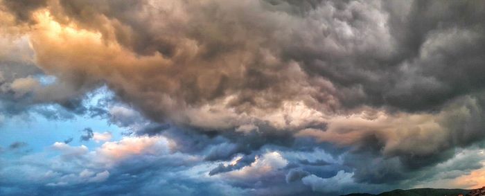 Low angle view of dramatic sky