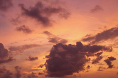 Low angle view of dramatic sky