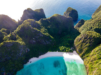 Panoramic view of rock formations