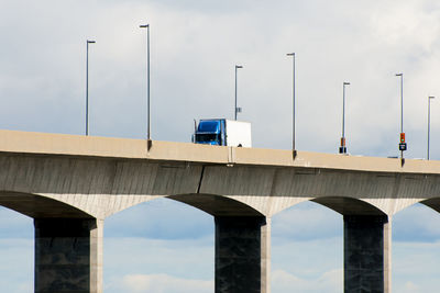 Low angle view of bridge against sky