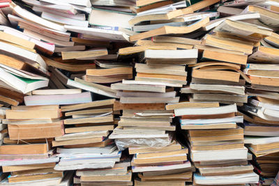 Full frame shot of books