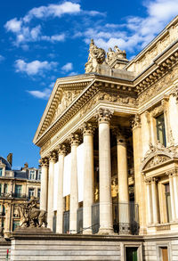 Low angle view of historical building