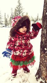 Girl in snow