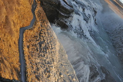 High angle view of beach