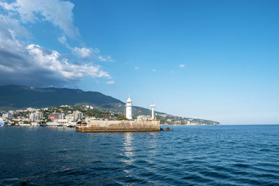 Scenic view of sea against sky