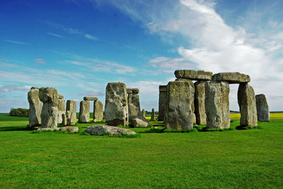 Old ruins of temple against sky